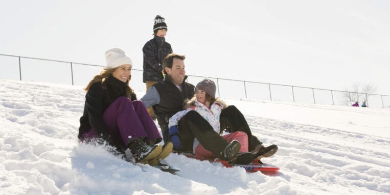 Breuer family sledding