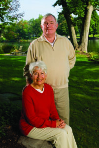 Mike and Elaine Crough at their home in 2007.