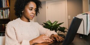 woman at laptop computer