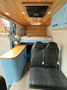 Inside of a van