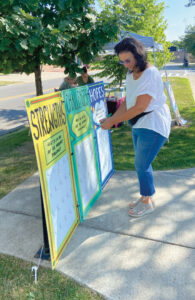 Woman standing outside
