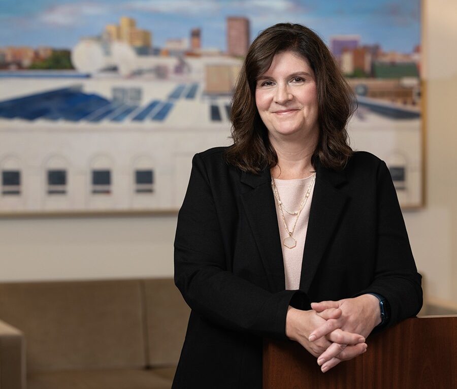 Woman standing in office